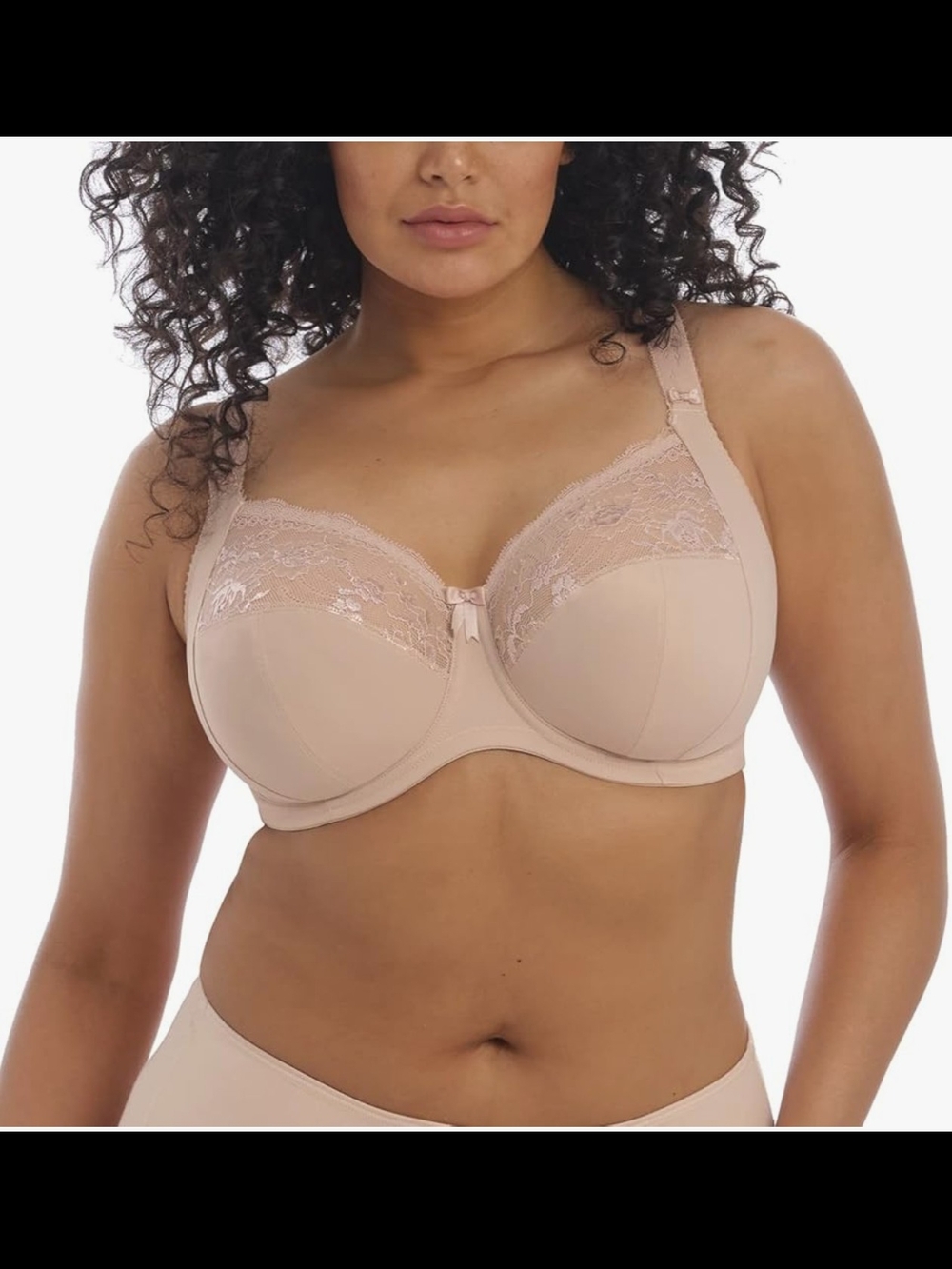 Elomi Morgan Soft Blush Lace-Trim Full Support Underwire Bra
